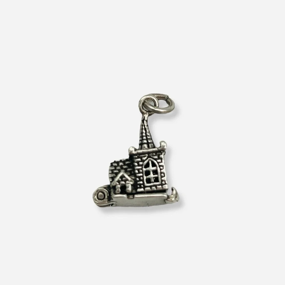 Sterling Silver Charm Church Wedding Money Bag Pineapple Cake Pull Lot 4 925 MH - Picture 2 of 10